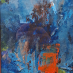 Acryl schilderij op papier, Maya Wildevuur, Abstract